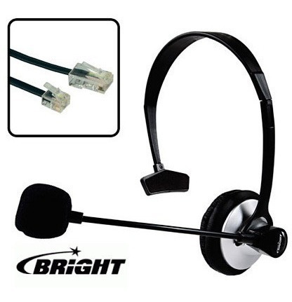 Headset Para Telefone Bright  (couro Do Abafador Trincado)