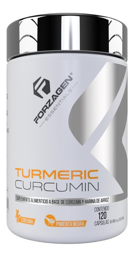 Forzagen Essentials Turmeric Curcumin 120 Caps | Cúrcuma Sabor Sin sabor