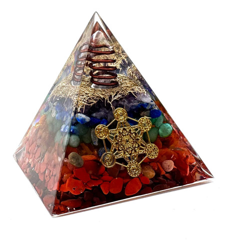 Orgón Pirámide Energía Egipcia Armonización Protección Hkt 7 Chakras Cubo De Metatron