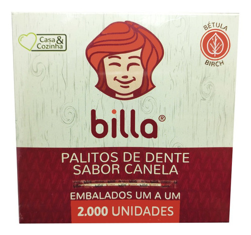 Palito De Dente Bambu Canela C/2000 Embalados Um A Um Full