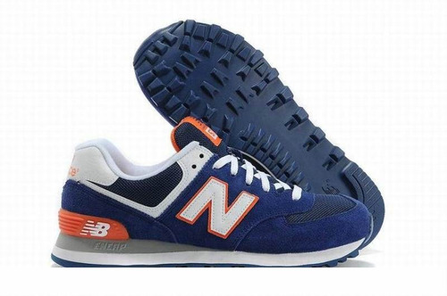 new balance 574 azul y naranja