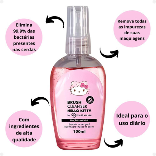 Limpador De Pincel Hello Kitty Klass Vough 100ml