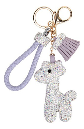 Fawziya Keychain Cute Giraffe Bling Rhines B07jkc88y9_060424