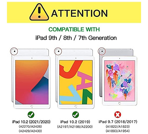 Fundas Y Estuches Para Tablets (10.2 Pulgadas,)negro Y Azul