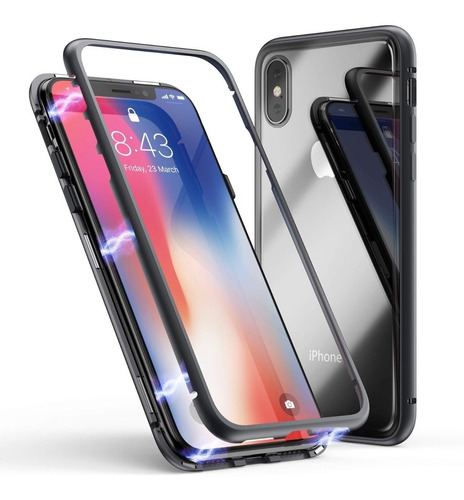 Carcasa Magnetica Reforzada Black Para iPhone XS