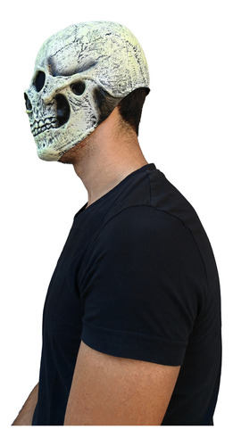 Máscara De Látex Skull Glow Calavera Brilla En La Oscuridad