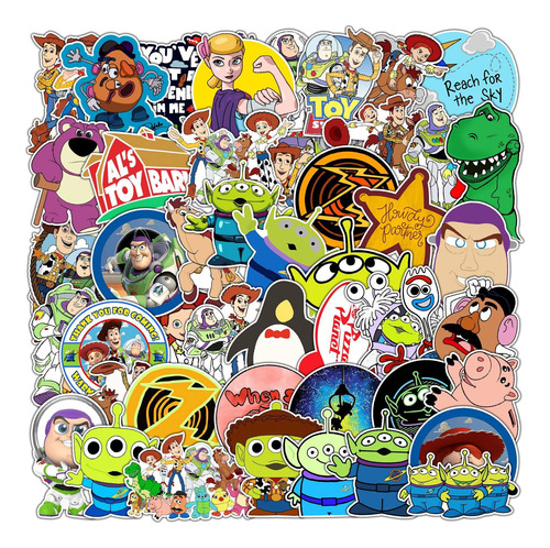 Toy Story Película 50 Calcomanias Stickers Pvc Contra Agua