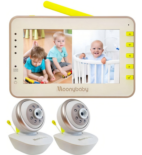 Moonybaby - Monitor De Bebe Dividido 55 Con 2 Camaras, Vi