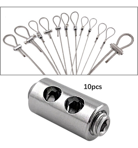 Juego De 10 Abrazaderas De Cable De Acero De 3 Mm Para Fijar