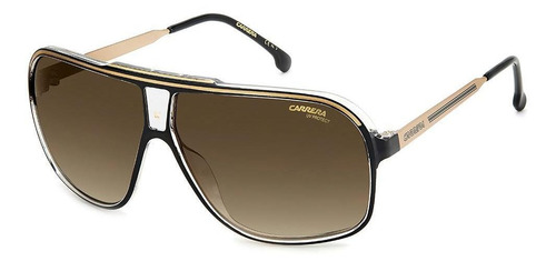 Gafas de sol para hombre Carrera Grand Prix 3, 2 m2, 64 ha, color negro, lente marrón