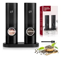 Comprar Molinillos Eléctricos De Sal Y Pimienta Ajustable Negro
