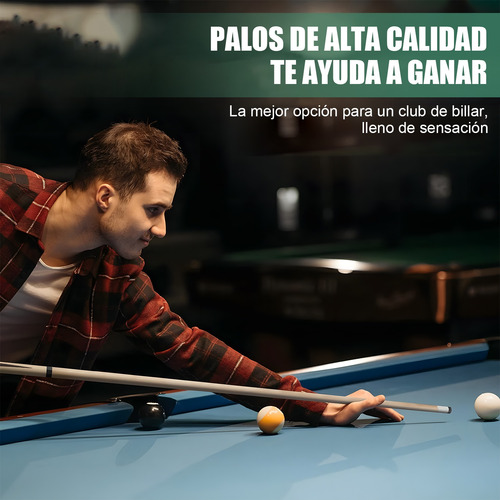 2 Tacos De Billar Desarmable De Maple Profesional Snooker