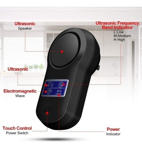 Repelente Ultrasónico Electrónico Para Plagas Mosquitos