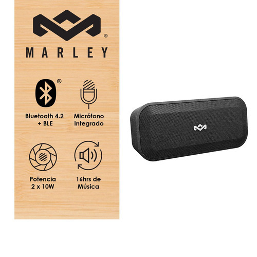 Parlante Bluetooth No Bounds Xl Signature Black House Of Marley