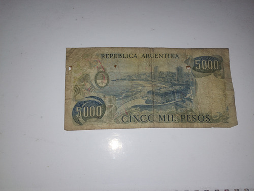 Billete De 5000 Pesos Argentinos Serie 79.908.053a (Usado)