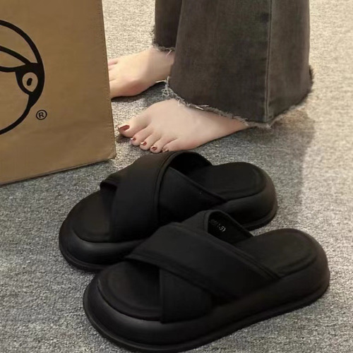 Sandalias Con Plataforma Para Mujer, Pantuflas De Playa Con