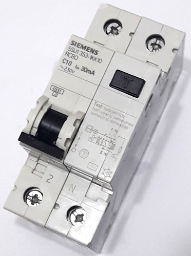 Disjuntor Dr 5su1 353-1kk10 10 A 30ma Bipolar Siemens