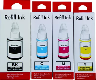 4 Refil Tinta Comp. Para Uso Canon 190 1100 2100 3100 4100