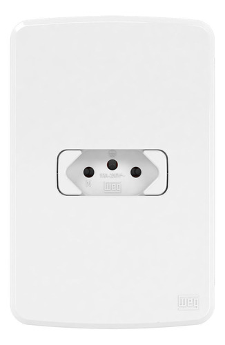 Tomada 10a 2p+t 250v Com Placa 4x2 Branco Weg Composé