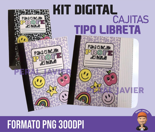 Molde Png Para Cajitas Tipo Libretas Archivos Digitales