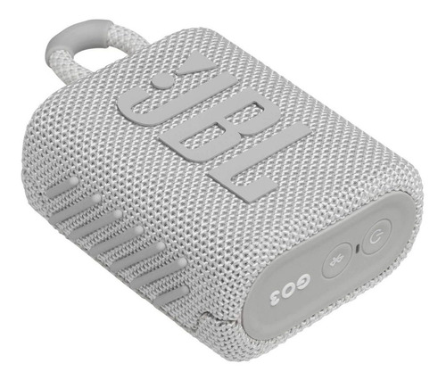 Parlante JBL Go 3 portátil con bluetooth waterproof white