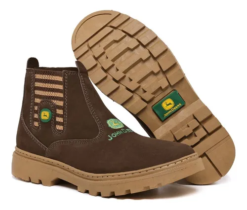 Bota Botina Jhon Deere Masculina Em Couro Legitimo Promo o