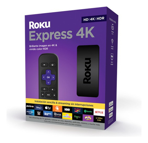 Roku Express 4k Dispositivo De Streaming Hd / 4k / Hdr Color Negro