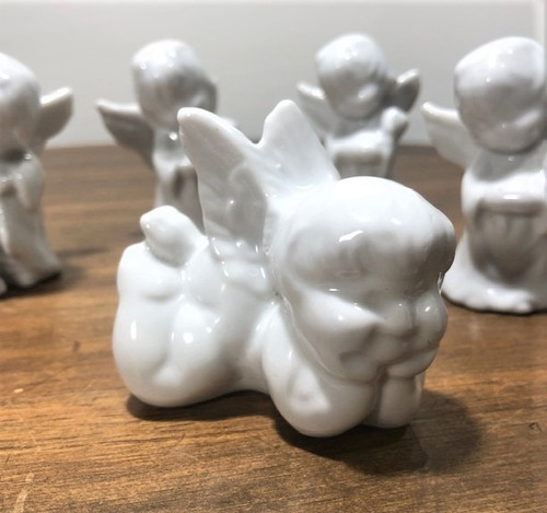 Kit 8 Anjos Porcelana