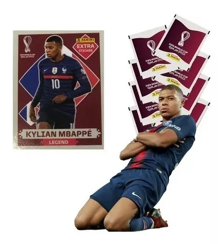 Figurinha Extra Sticker Bordô Mbappe Copa Do Mundo 2022