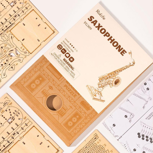 Juego De Rompecabezas 3d De Saxofón Para Niños, Kits De Manu