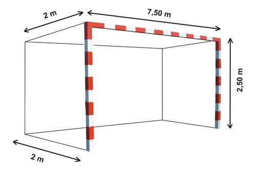 Red Futbol Lateral Cabecera Techo Cancha Arco 13x13cm 2.3mm