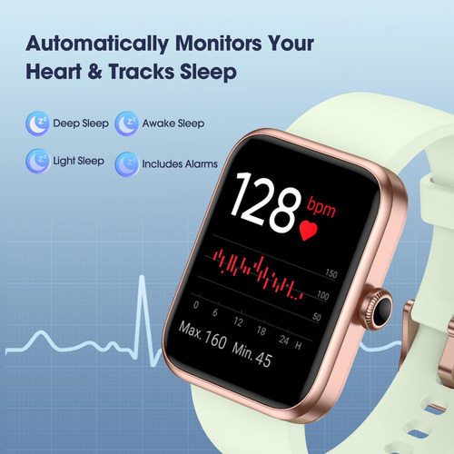 Livikey Reloj Inteligente, Pantalla Táctil Completa De 41 Mm, Monitor De Frecuencia Cardíaca, Spo2 Y Seguimiento Del Sueño, Reloj De Fitness Resistent