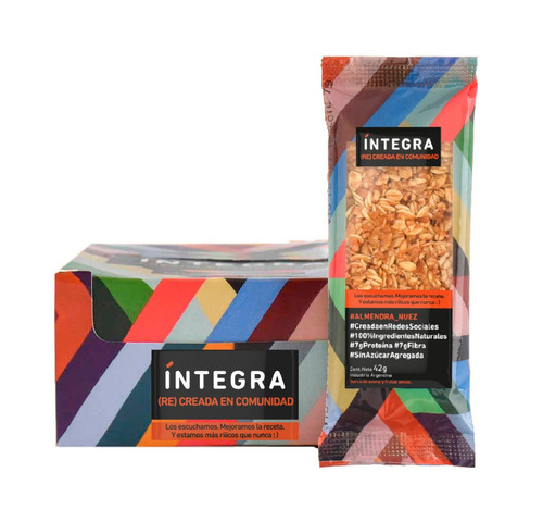 Imagen 1 de 4 de Barritas Integra almendra y nuez caja con 10 unidades de 42g