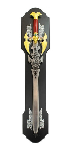 Espada Decorativa Medieval Águia Dourada Parede 88cm