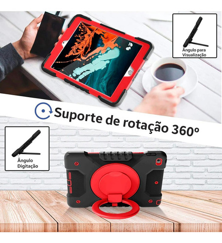 Capa Shock Tablet Galaxy Tab A 8 (2019) T290 T295 + Película Cor Azul Escuro-Azul Claro