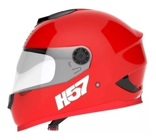 Imagen 2 de 3 de Casco Moto Integral Halcon H57 Rojo Talles L - En Xero