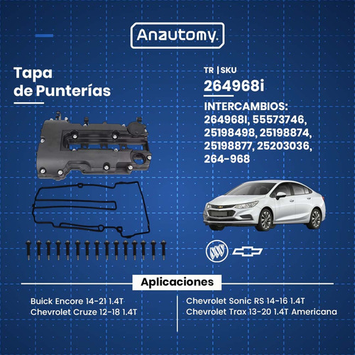 Tapa De Punterias Chevrolet Trax 1.4t 2019