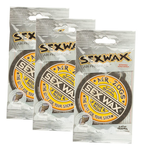 Sex Wax Ambientador (paquete De 3, Coco) (edicion Limitada)
