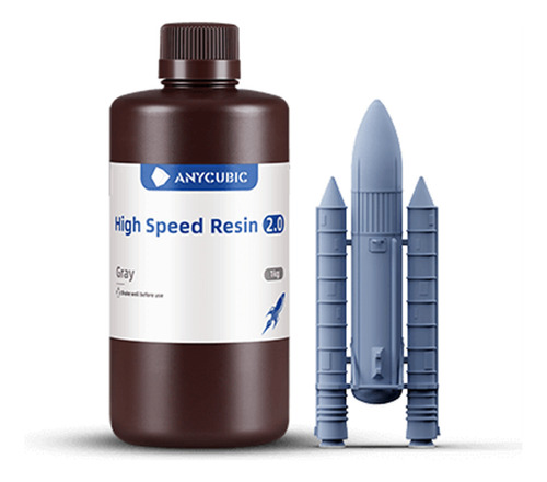 Resina Uv Anycubic High Speed Color Gris 1lt