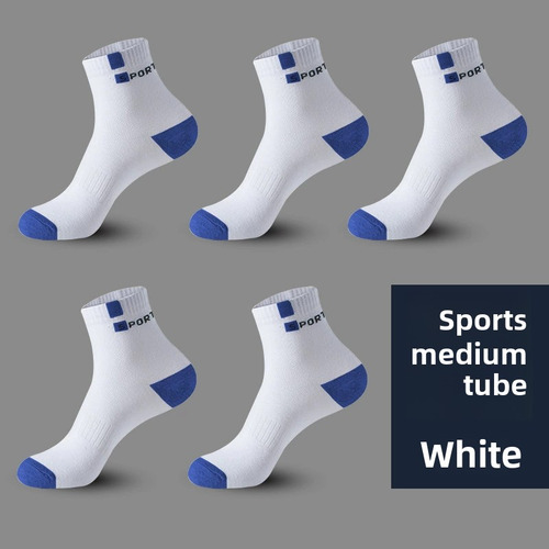5 Pares De Calcetines Para Hombre Con Letras A Media Pantorr