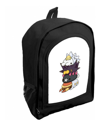 Mochila Negra Infantil Nena Nene Bichos Kawaii Rr41