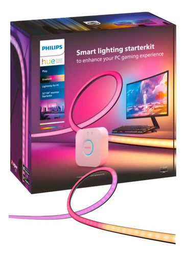 Set Philips Hue Play Gradient Lightstrip + Bridge Pc 32/34¨