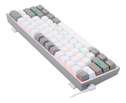 Teclado Mecánico Redragon Fizz Pro K616rgb White/gray Blanco/gris Inglés Us