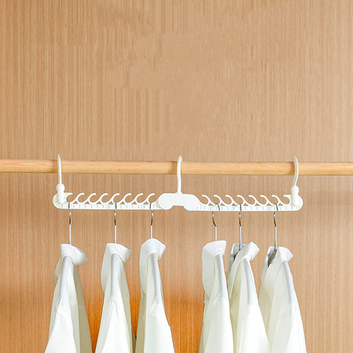 Gancho Organizador De Ropa Multiple Ahorrador Espacio 3 Pzs Color Blanco