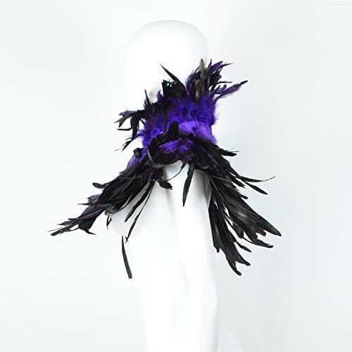 Capa De Plumas, Accesorios De Bruja, Collar, Vampiro, Cuervo