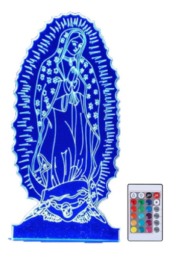 Hj Lámpara Led 3d Virgen De Guadalupe Touch