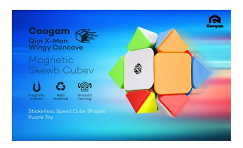 Cubo Mágico Profissional Skewb X-man M Magnético Cor da estrutura Stickerless