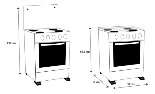 Cocina Gas 4 Quemadores Sindelen Ch-5700si Color Plateado