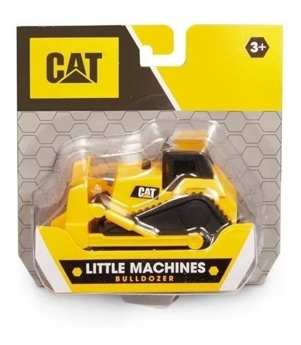 Vehiculo Construccion Cat Little Machine 8cm Camion Maquina Color Amarillo Personaje Little Machines