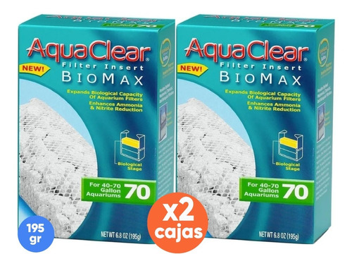 Repuesto Aquaclear 70 Biomax Removedor Acuario Peceras Peces